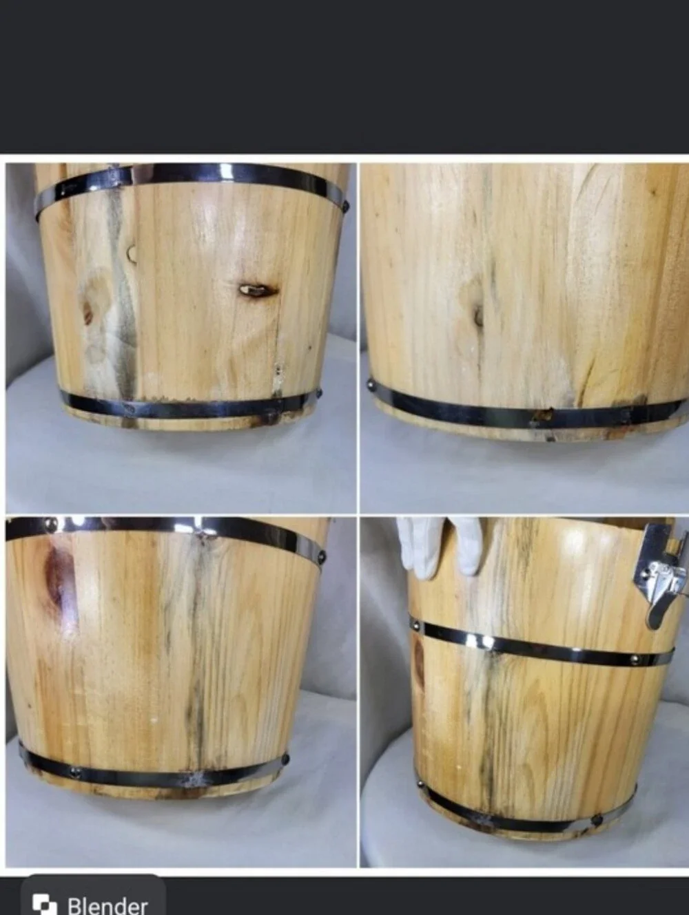 Oster Ice Cream Shop 4-Quart Wood Bucket Ice Cream Maker Lid Not Included